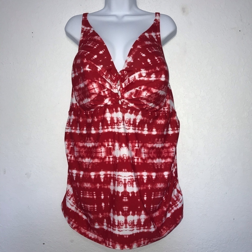 Cacique Swim Tie Dye Tankini Swimsuit Top 44DDD - Picture 4 of 9